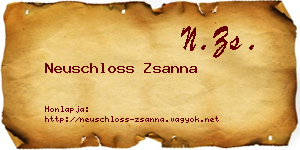 Neuschloss Zsanna névjegykártya